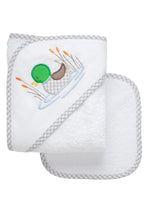 Load image into Gallery viewer, Baby Hooded Towel & Washcloth Set