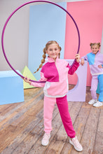 Load image into Gallery viewer, Color Block Joggers- Pink and Cranberry
