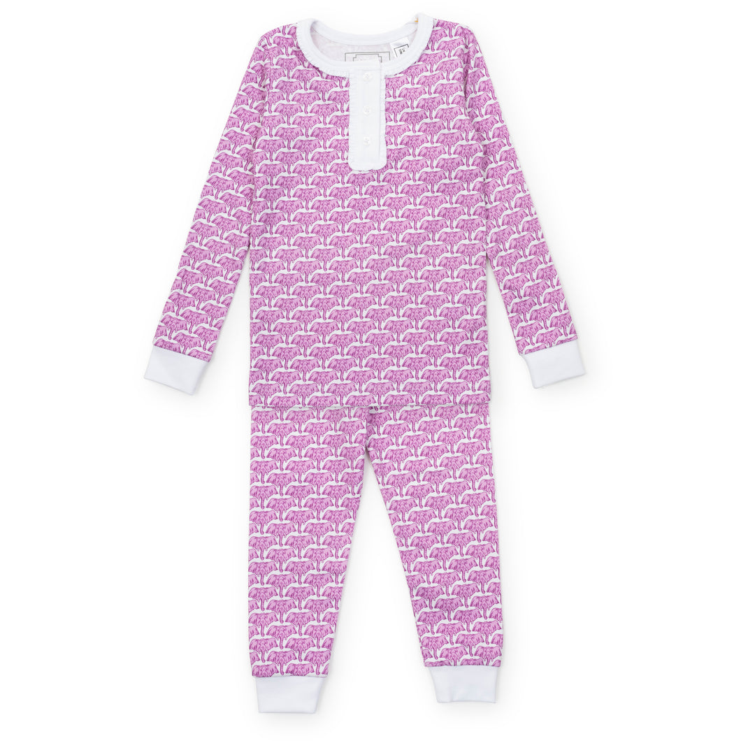 Alden Pajama Set- Pink Elephants