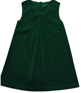 Amelia Green Velvet Dress