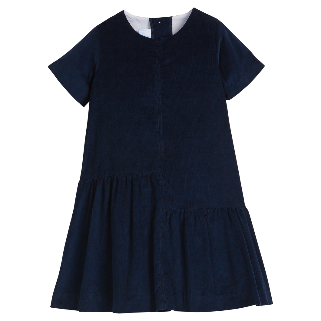 Jillian Dress- Navy Corduroy