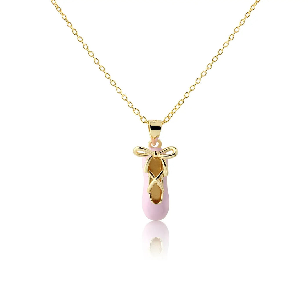 Pink Ballet Slipper Necklace