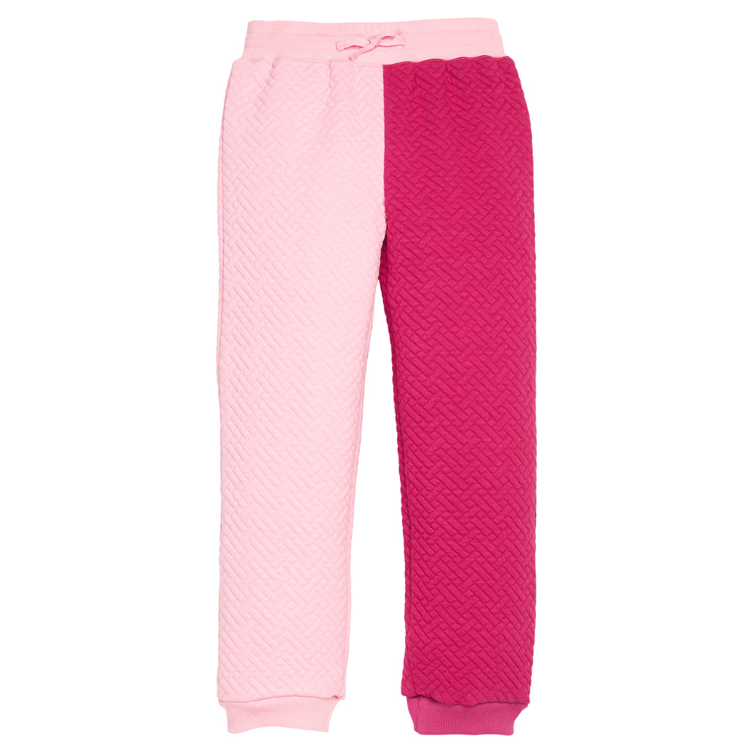 Color Block Joggers- Pink and Cranberry