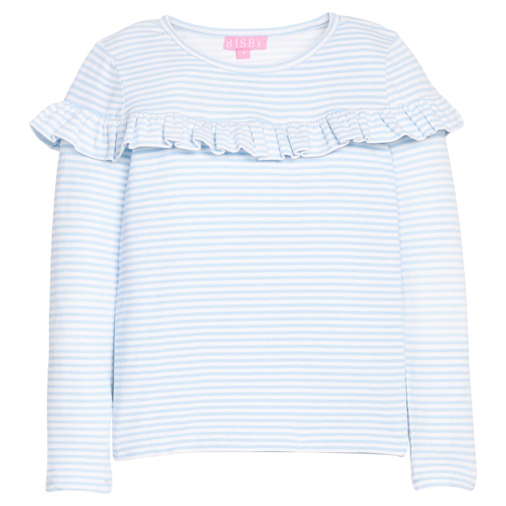Emily Top- Pale Blue Stripe