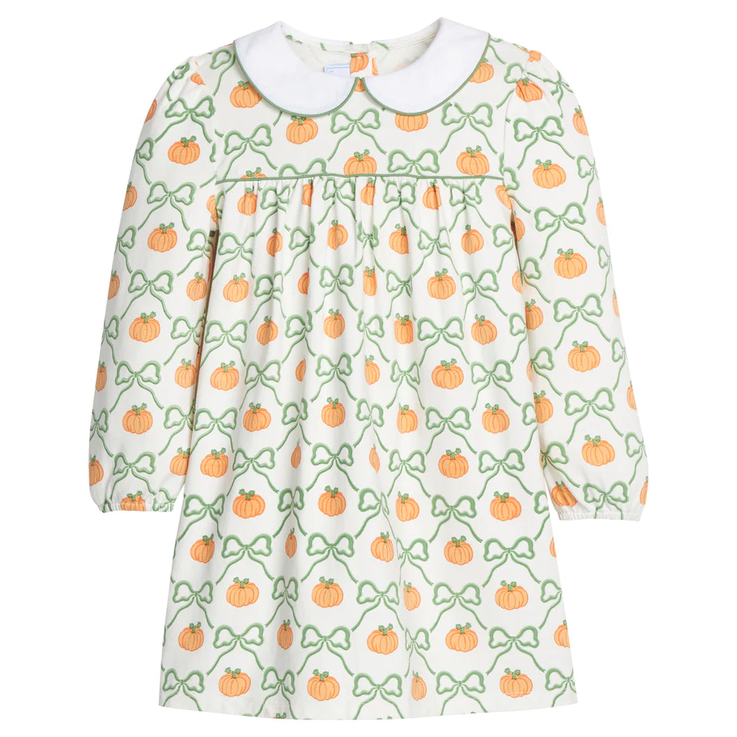 Evelyn Dress- Pumpkin Trellis