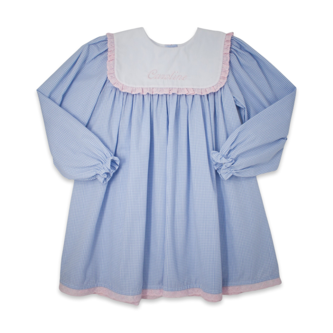 Hope Chest Dress - Blue Minigingham – Alexandra's