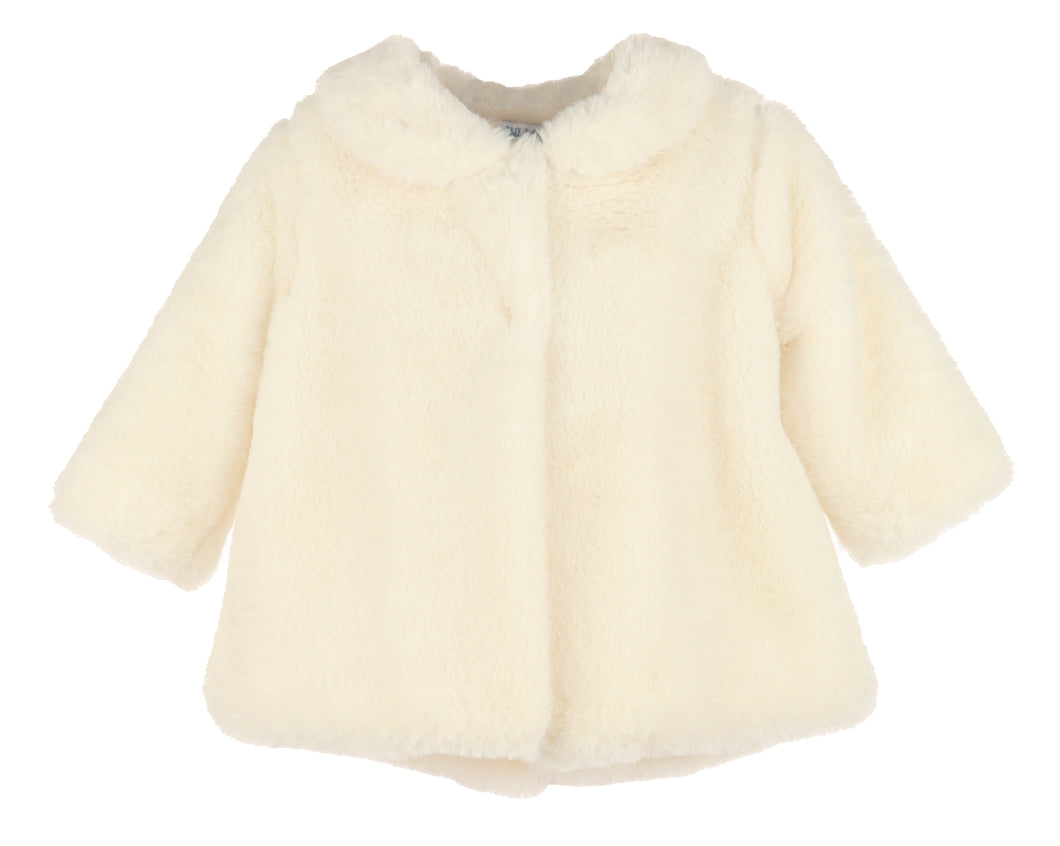 Cozy Fuzzy Long Coat- Ivory