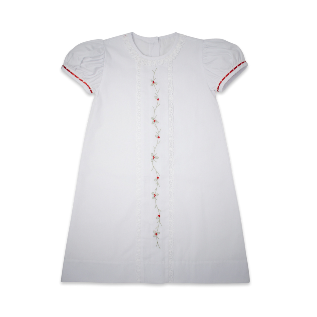 Josie Dress - White/Red