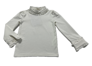 White Ruffle Turtleneck