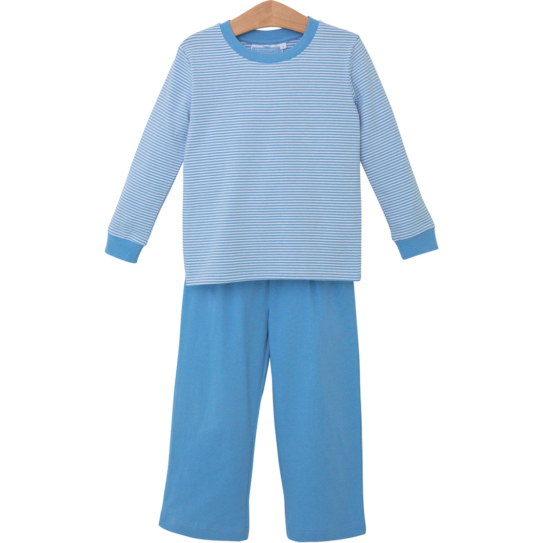 Miller Pants Set- Cornflower Stripe