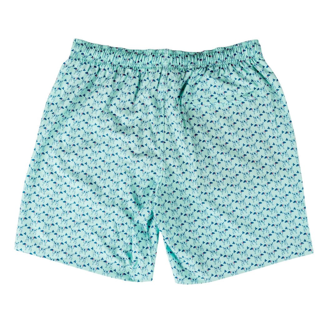 Swim Trunk- Greyton Pattern Mint