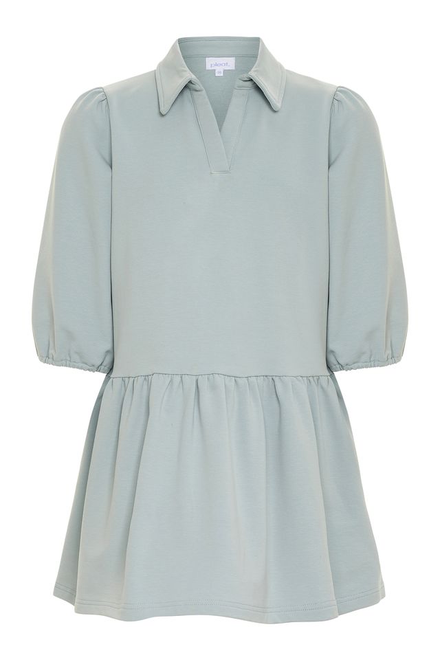 Sibley Sweatshirt Dress- Robins Egg