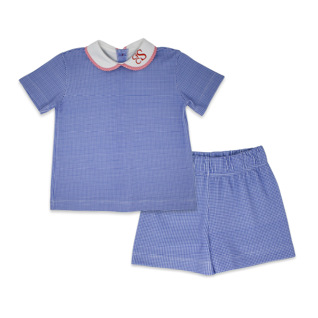 PRESALE - Sibley Short Set - Royal Minigingham