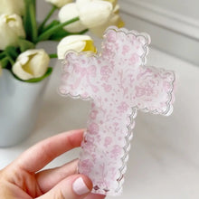 Load image into Gallery viewer, Scalloped Acrylic Cross Block
