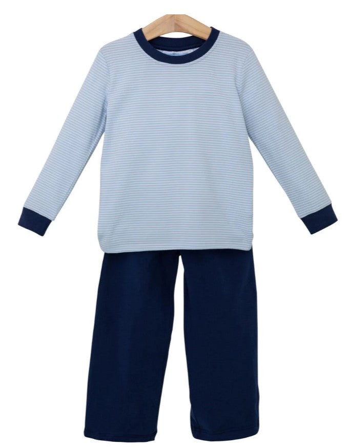 Miller Pants Set - Light Blue Stripe/Navy