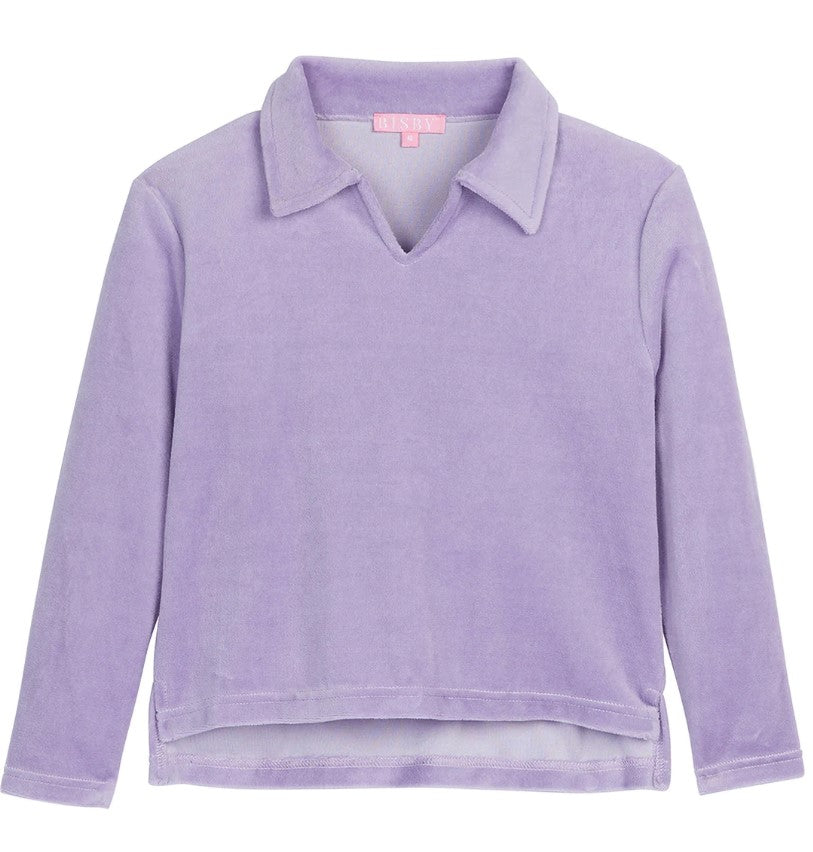 Polo Pullover - Lilac Velour