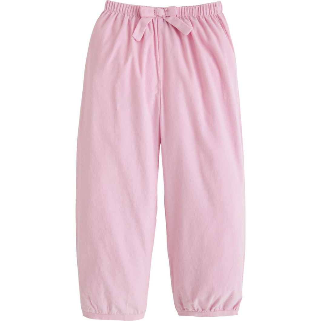 Banded Bow Pant- Light Pink Corduroy