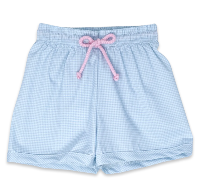 Barnes Bathing Suit - Baby Blue Minigingham