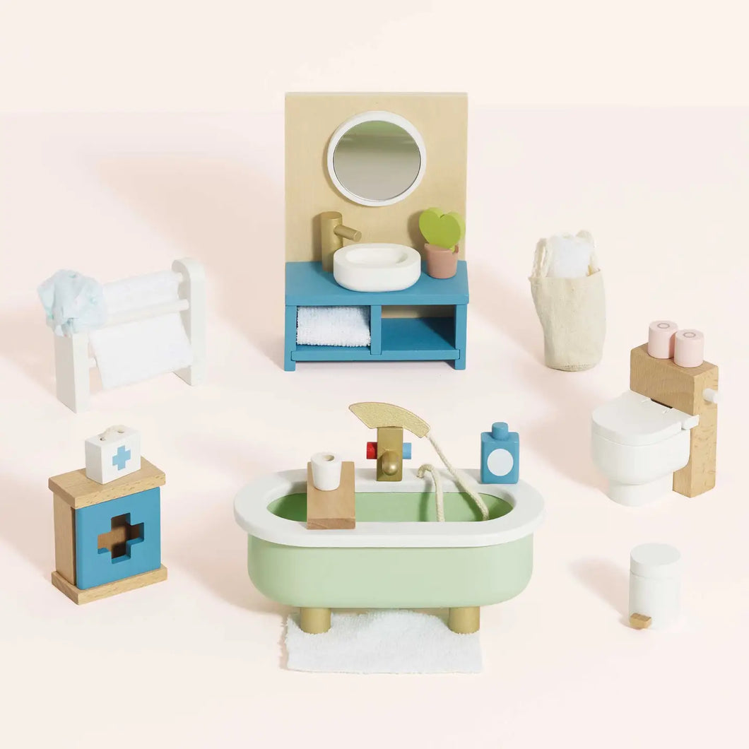 Wooden Doll House Bathroom