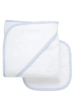 Load image into Gallery viewer, Big Check Trim Hooded Towel Set
