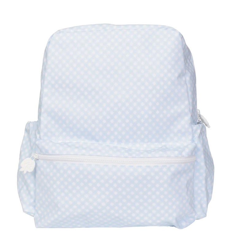 The Backpack - Large Blue Gingham