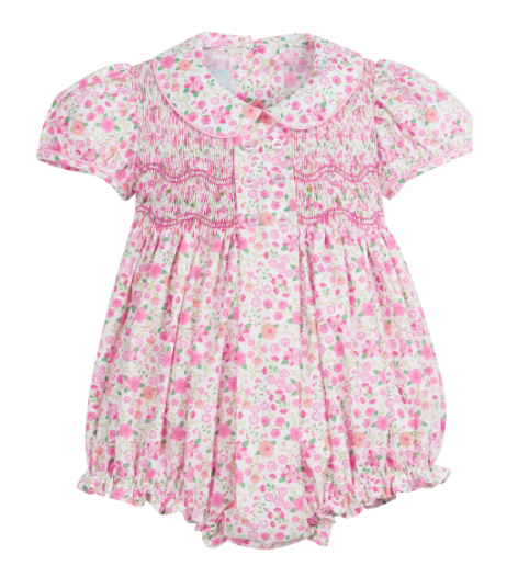 Smocked Bridget Bubble - Fairway Floral