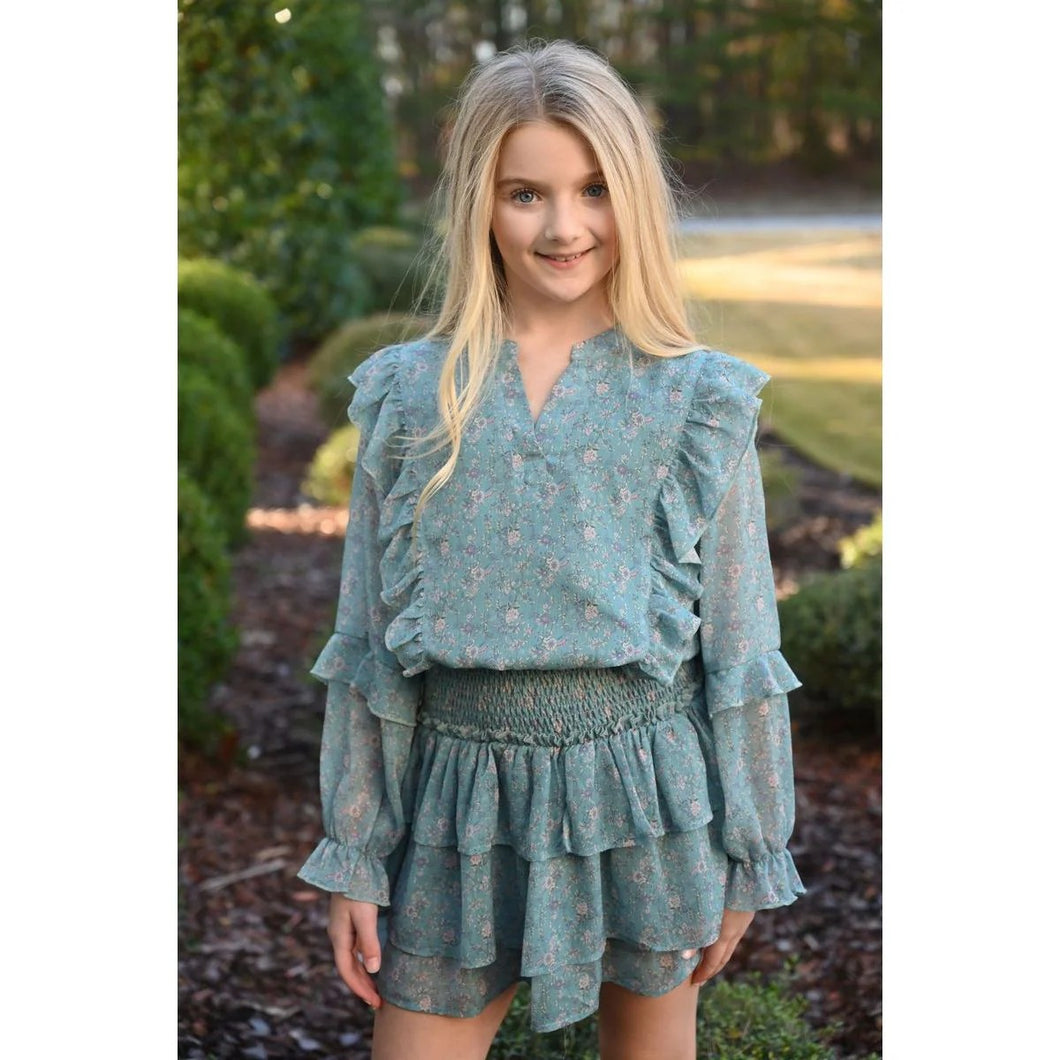 Campbell Dress- Whimsy Teal