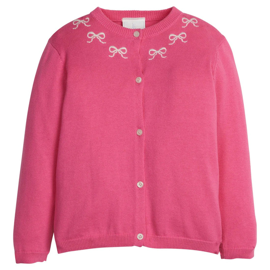 Essential Cardigan-Pink Bows