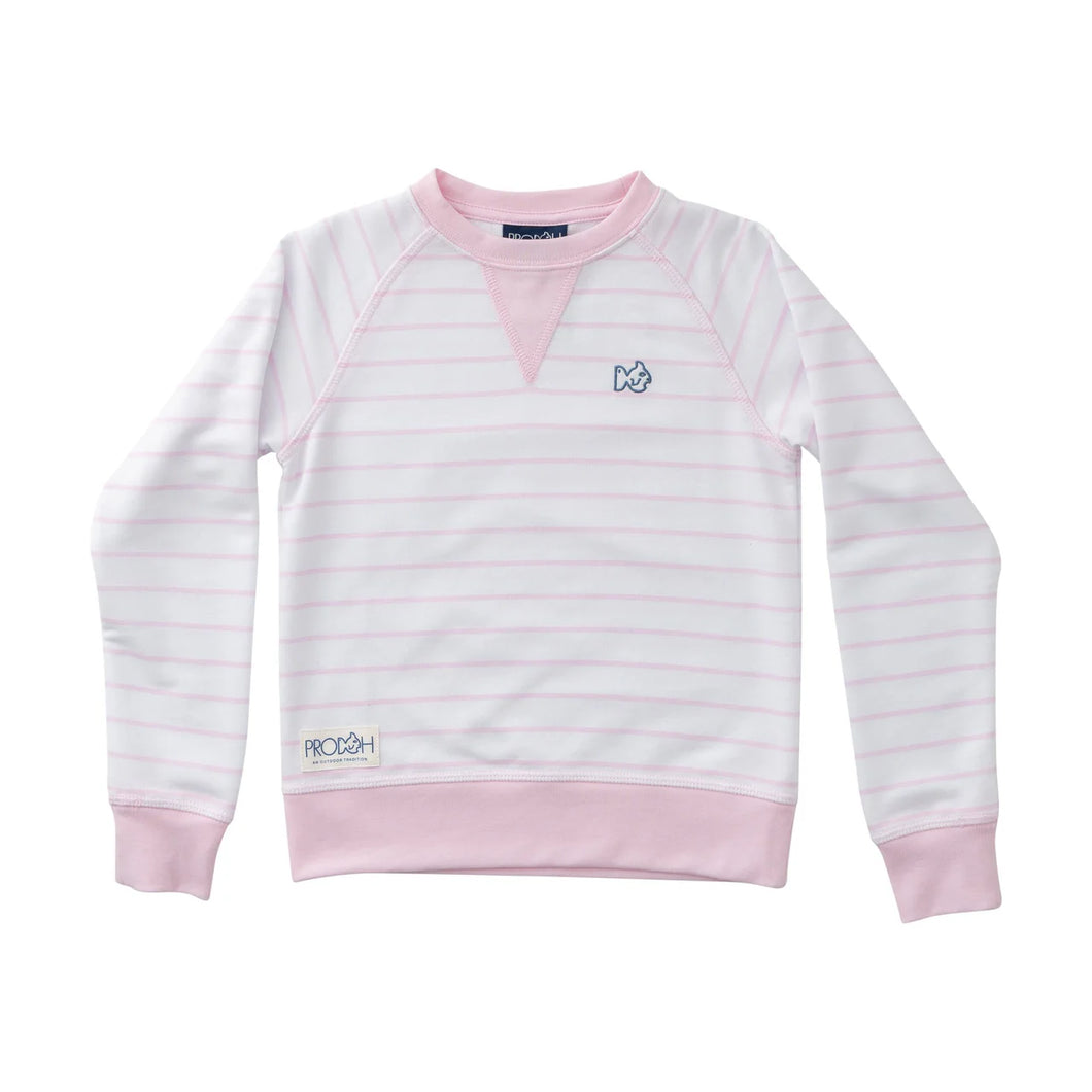 Crew Control Sweatshirt- Pink Stripe