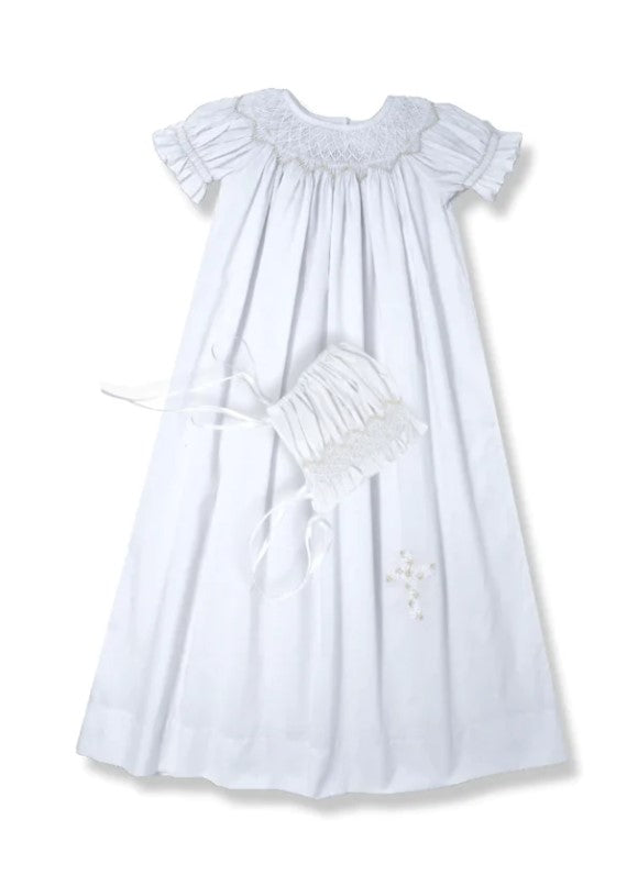 Rosebud Daygown Set - White/Cross