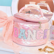 Load image into Gallery viewer, Dance Quilted Round Make Up Case
