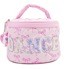 Load image into Gallery viewer, Dance Quilted Round Make Up Case
