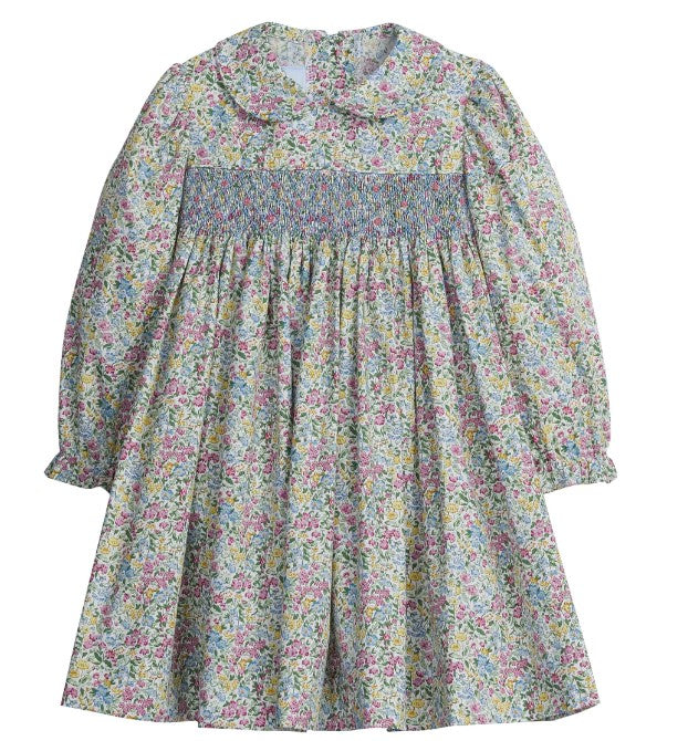 Smocked Charlotte Dress - Green Gables Floral