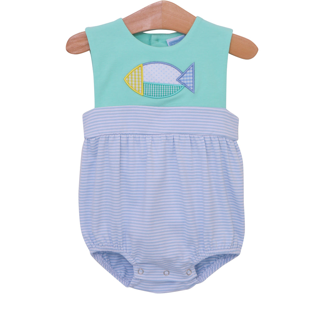 Colorblock Fish Sunsuit