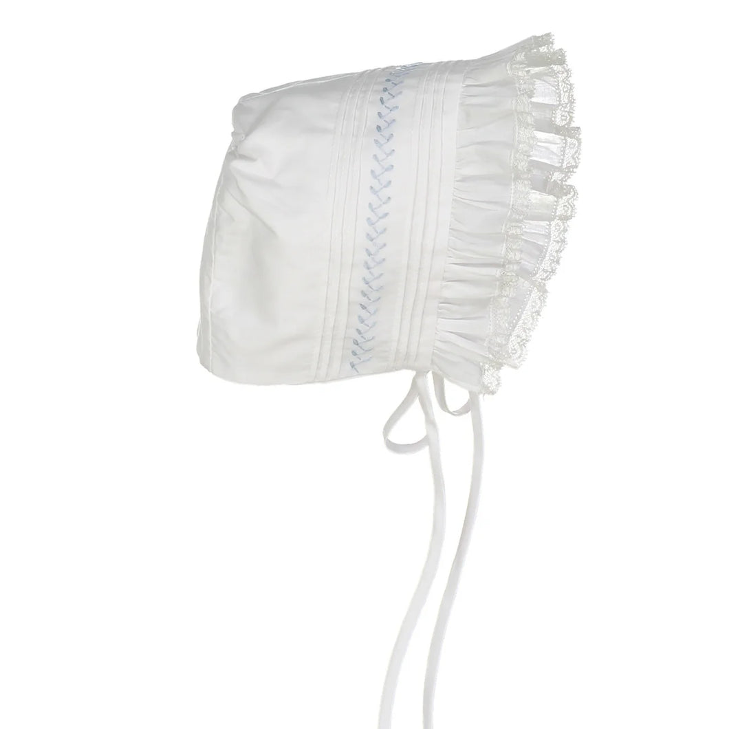 Vintage Bonnet- White/Blue