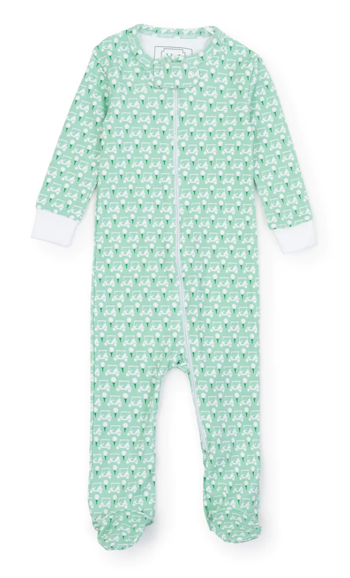 Parker Zipper Pajama - Golf Putting Green