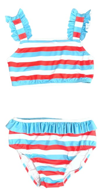 Hallie Two-Piece Swim, Patriotic Stripe