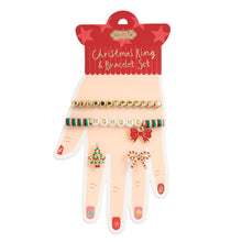 Load image into Gallery viewer, Christmas Bracelet &amp; Ring Set
