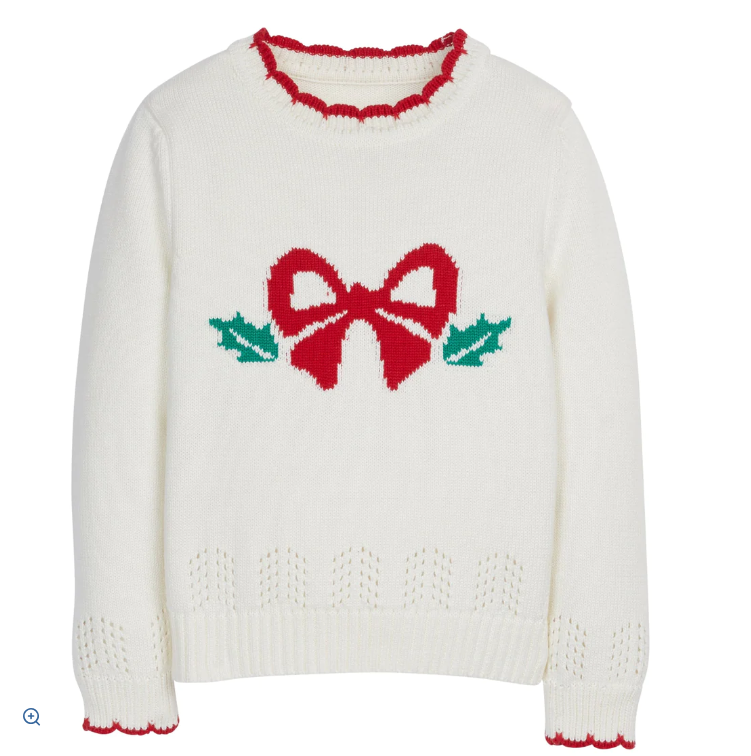 Holly & Bow Pointelle Sweater