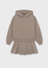Girl Skirt and Sweatshirt Set- Taupe