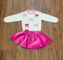 Load image into Gallery viewer, Iris Long Sleeve Pink Bow Sweater
