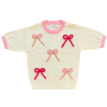 Load image into Gallery viewer, Iris Long Sleeve Pink Bow Sweater
