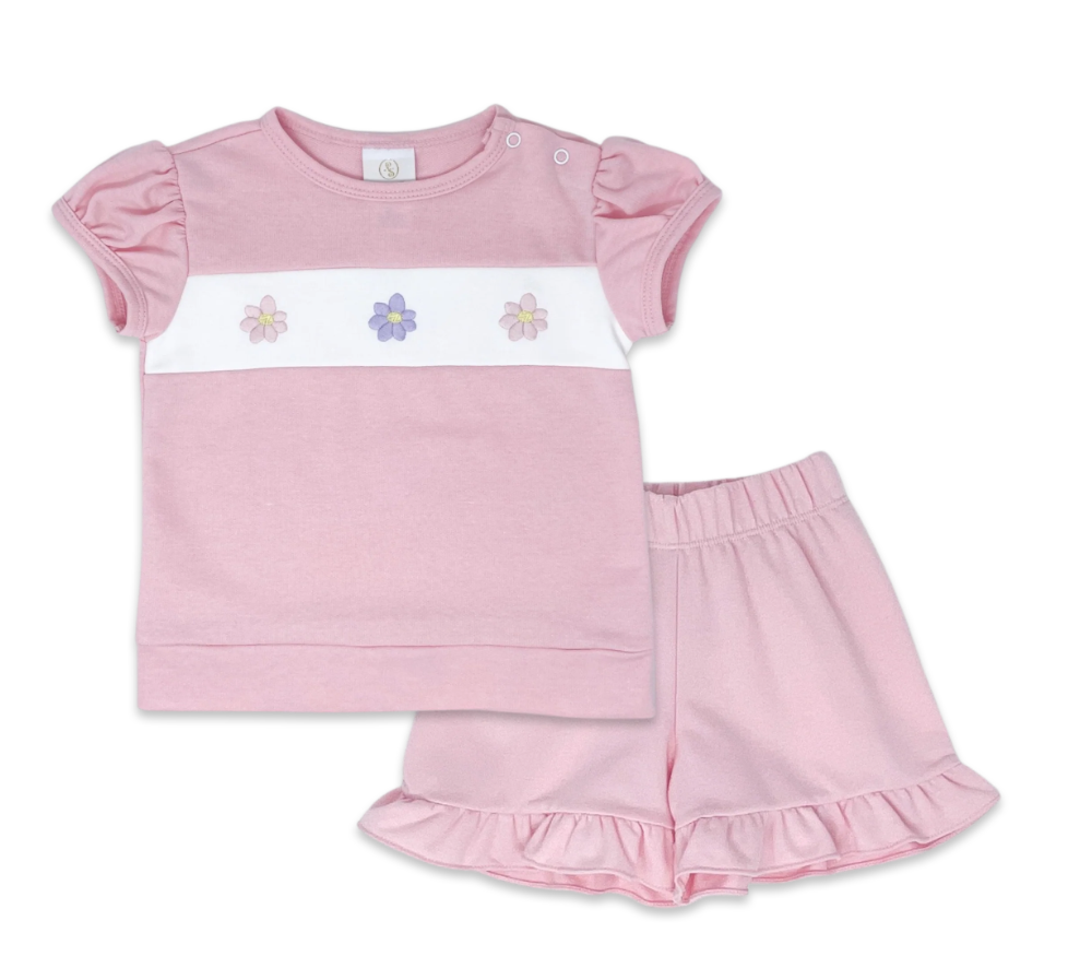 Lagniappe Short Set - Playtime Pink, Flowers