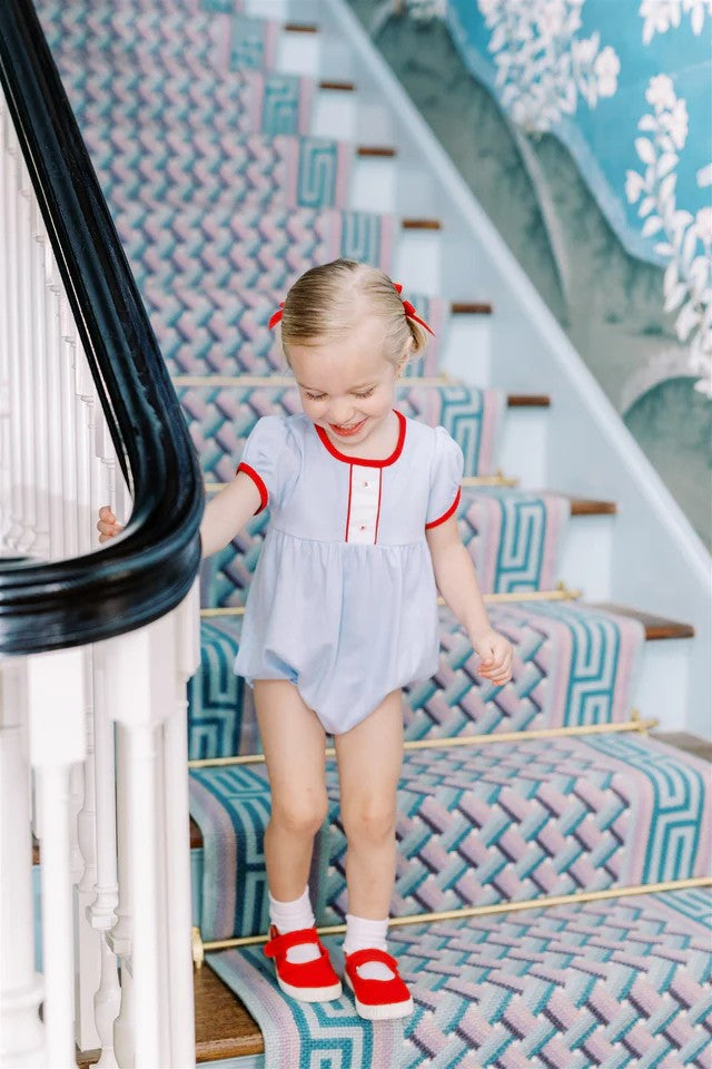 Light Blue and Red Girl Bubble