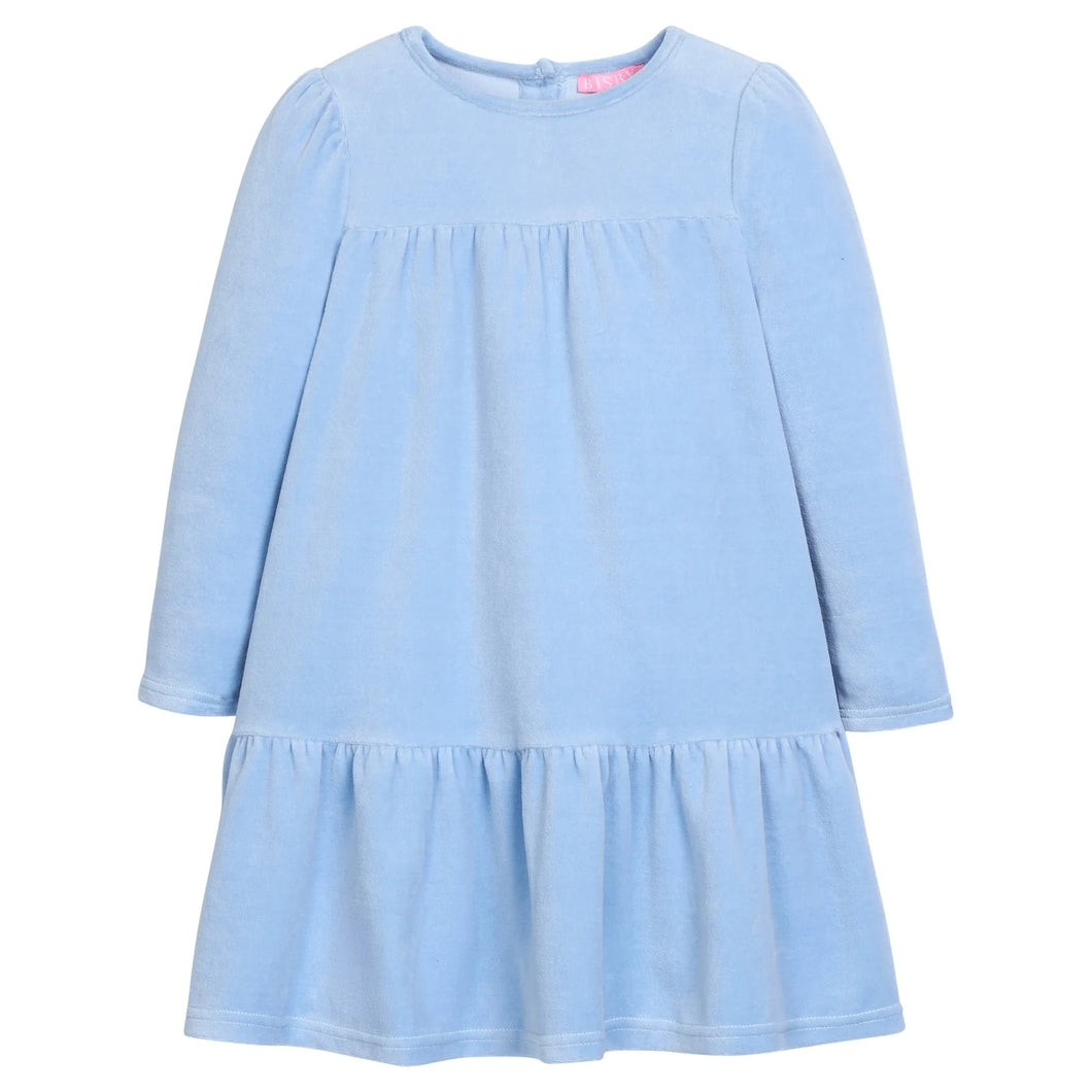 Lisle Dress- Periwinkle Velour
