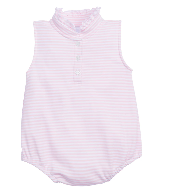 Sleeveless Hastings Bubble - Light Pink Stripe