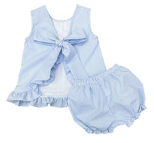 Load image into Gallery viewer, Mae Bloomer Set-Blue Seersucker
