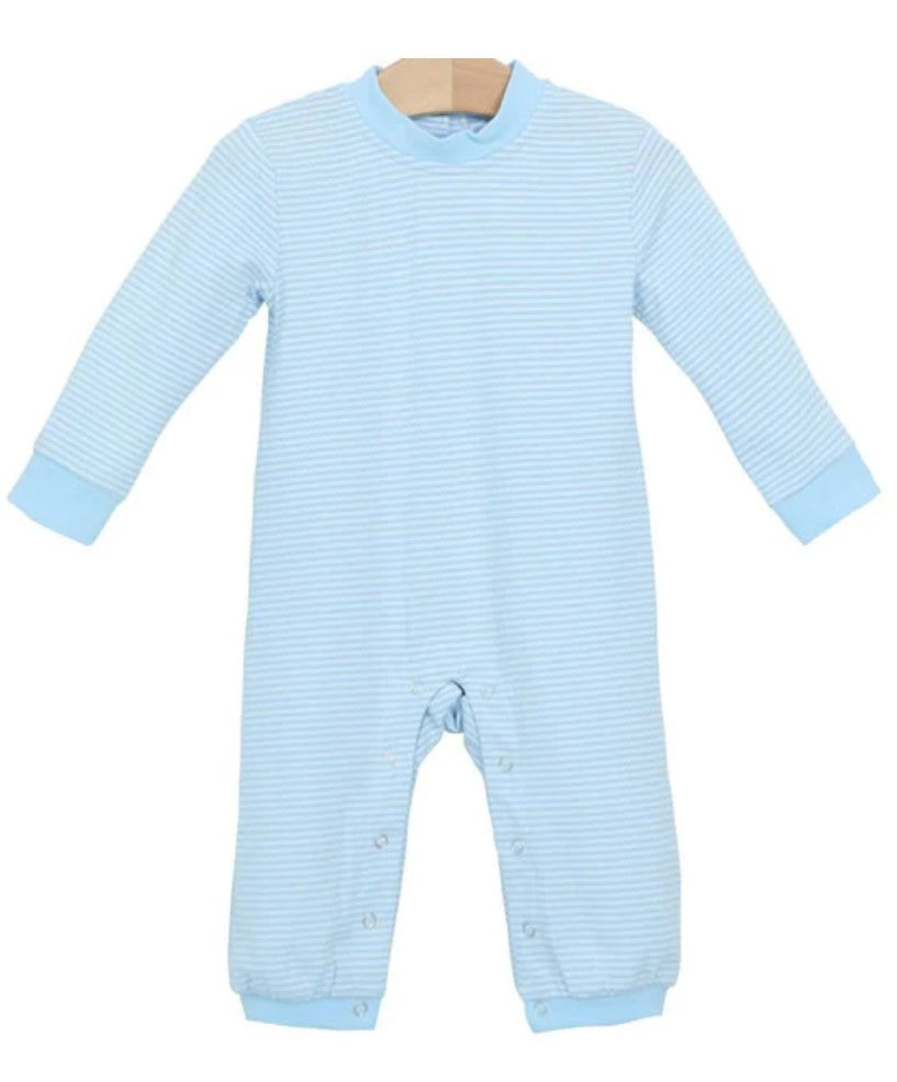 Miller Romper - Light Blue Stripe