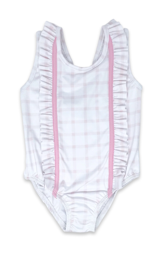 Molly Swimsuit - Wilmington Pink Windowpane