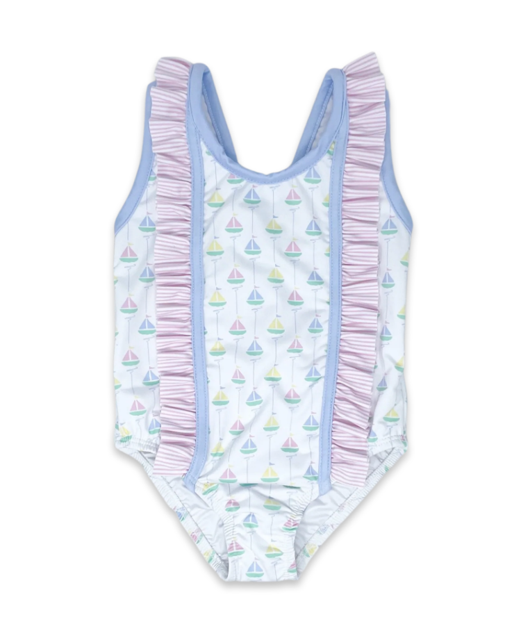 Molly Swimsuit - Seaside Sailboat